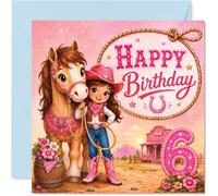 Biglietto di auguri per il 6° compleanno, Yeehaw Birthday Cheer
