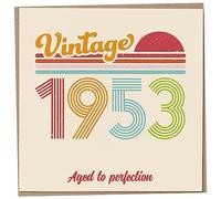 Biglietto di auguri per il 70° compleanno, vintage 1953 invecchiato alla perfezione, divertente biglietto di auguri per uomini e donne, biglietti di compleanno per donne, biglietti di compleanno per
