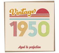 Biglietto di auguri per il 73° compleanno, vintage 1950 invecchiato alla perfezione, divertente biglietto di auguri per uomini e donne, biglietti di compleanno per donne, biglietti di compleanno per