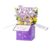 Biglietto di auguri per la festa della mamma, biglietto di auguri pop-up incluso, mostra il tuo amore Expres gratitudine, decorazione stagionale, biglietto di auguri con fiori 3D per madre per nonna
