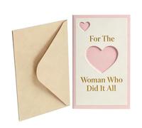 Biglietto di auguri per la festa della mamma, romantico e compatto, formato postale, con parola di ringraziamento e amore per la mamma, per donne, figlia, moglie, compleanno, Capodanno, casa, interni