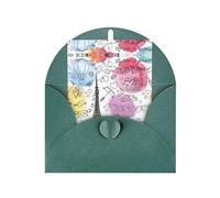 Biglietto di auguri per le vacanze in carta perlata con stampa della Torre Eiffel e scritta "French Paris Tour", con buste, per amici, familiari