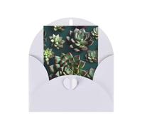 Biglietto di auguri per molte piante grasse, 10 x 15 cm, confezione a forma di cuore, adatto per tutte le occasioni.