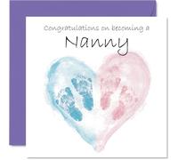 Biglietto di auguri per neonata, unisex, con scritta "Twins Congrats Becoming" (lingua italiana non garantita)