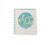 Biglietto di auguri per neonato, motivo: palloncino blu