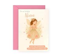 Biglietto di auguri per nipote - Bella illustrazione fatata - simpatico biglietto sentimentale per lei, bambini, ragazzi, adulti, ragazze da zia o zio, messaggio "You Are Beautiful Messaggio", fornito