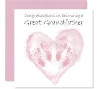 Biglietto di auguri per nonno, con scritta "Twins Congrats Becoming" (lingua italiana non garantita)
