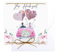Biglietto di auguri per sposi, regalo di nozze, con buste, regalo di nozze originale, denaro, per matrimonio, bella confezione, regalo di auguri personalizzato