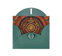 Biglietto di auguri perlato verde scuro MJHKXLJ con calendario Maya End of The World, busta inclusa, perfetto per Natale, compleanni, San Valentino, matrimoni e molto altro ancora