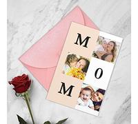 Biglietto di Auguri Personalizzato con Foto, Biglietto di Auguri Personalizzato per Mamma Nonna, Biglietto Personalizzato per la Festa Della Mamma per Mamma, Madre, Nonna