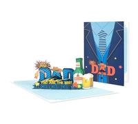 Biglietto di auguri pieghevole realizzato a mano, delicato, per festa del papà, regalo creativo, unico con busta di carta da lettere inclusa