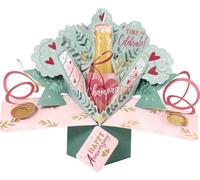 Biglietto di auguri pop-up 3D di Second Nature con scritta "Time to Celebrate" (lingua italiana non garantita)