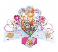 Biglietto di auguri pop-up con gatti di buon compleanno, originale Second Nature, biglietto pop-up 3D