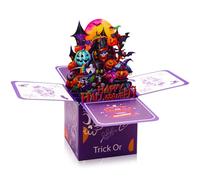 Biglietto di auguri pop-up di Halloween in 3D con fantasmi di Halloween, biglietti di auguri per le vacanze con busta e biglietto di auguri, decorazioni per interni, regali per buon compleanno, figli