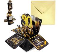 Biglietto di auguri pop-up per 30° compleanno, per donne, uomini, per lui e per lei, regalo di compleanno per 30° compleanno, per uomo, donna, 30° compleanno, biglietto di auguri pop-up 3D, con note e