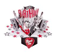 Biglietto di auguri pop up rock originale Second Nature 3D di Happy Birthday