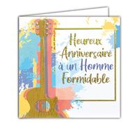 Biglietto di auguri quadrato dorato per compleanno a un uomo meraviglioso.