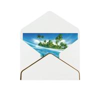 Biglietto di auguri romantico con buste, motivo delfino che nuota nel mare blu, con buste, biglietto di auguri in carta perlata Phnom Penh
