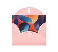 Biglietto di auguri rosa con buste - Uno scontro di colori stampati biglietti vuoti per compleanno, matrimonio, incoraggiamento, occasioni benedette