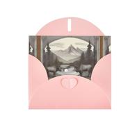 Biglietto di auguri rosa - un viaggio selvaggio stampa biglietti bianchi per compleanno, matrimonio, San Valentino, anniversario e inviti per feste