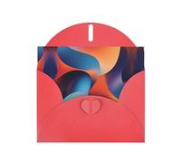 Biglietto di auguri rosso con buste - Uno scontro di colori stampati biglietti vuoti per compleanno, matrimonio, incoraggiamento, occasioni benedette