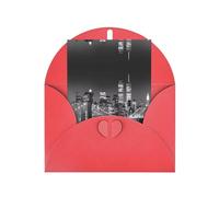 Biglietto di auguri rosso - New York stampa vuota biglietto benedetto per compleanno, matrimonio, San Valentino e invito a una festa