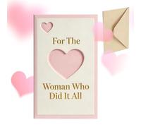 Biglietto di auguri - Set di cartoline romantiche scritte a mano, elegante biglietto con messaggio con busta con funzione di stampa artistica, ideale per mamma, moglie, figlia, compleanno, Capodanno