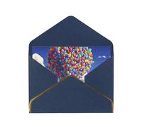 Biglietto di auguri stampato con palloncini colorati e casa, biglietto di ringraziamento, biglietti con buste, da utilizzare per Natale, compleanno, San Valentino, feste, inviti, tutte le occasioni