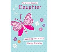 Biglietto di auguri tradizionale per figlia - 17,8 x 12,7 cm - Piccadilly Greetings