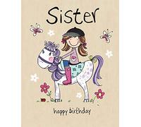 Biglietto di auguri tradizionale per sorella, 20,3 x 15,2 cm, Piccadilly Greetings