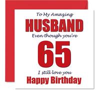 Biglietto di auguri umoristico divertente per 65° compleanno per marito, 65 I Still Love You, biglietto di auguri umoristico per marito da parte della moglie partner, 65 sessantacinque
