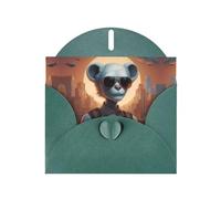 Biglietto di auguri verde scuro con buste - Tecnologia Cat People stampa biglietti vuoti per compleanno, matrimonio, incoraggiamento, occasioni benedette