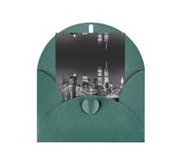 Biglietto di auguri verde scuro - New York stampato vuoto biglietto benedetto per compleanno, matrimonio, San Valentino e invito a una festa