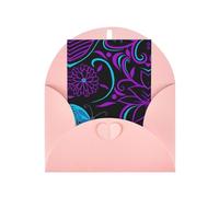 Biglietto di auguri verticale con farfalla su un bellissimo fiore con fibbia d'amore in carta perlata con buste per amici e familiari