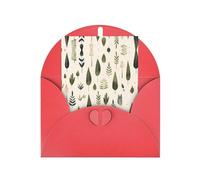 Biglietto di auguri verticale con motivo a fiocchi di bosco, adatto per anniversari