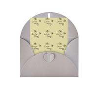 Biglietto di auguri verticale con scritta "Bee Love Honey Print" (lingua italiana non garantita)