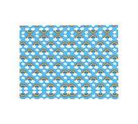 Biglietto di auguri verticale con stampa arcobaleno nuvole con gocce di pioggia e fibbia d'amore in carta perlata con buste per amici e familiari