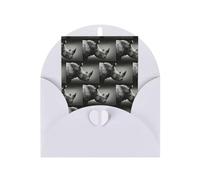 Biglietto di auguri verticale con stampa di rinoceronte del Sud Africa (Thinking Of You Biglietto di auguri di compleanno)