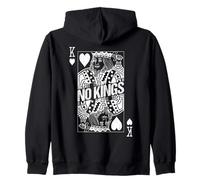 Biglietto di Auguri Vintage No Kings in America Protest King of Hearts Felpa con Cappuccio