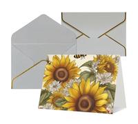 Biglietto di auguri vuoto con buste Thank YouCard Api girasoli margherita fiori rosa biglietto di buon compleanno per donne uomini Natale Halloween matrimonio biglietti di auguri per tutte le
