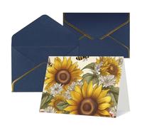 Biglietto di auguri vuoto con buste Thank YouCard Api girasoli margherita fiori rosa biglietto di buon compleanno per donne uomini Natale Halloween matrimonio biglietti di auguri per tutte le