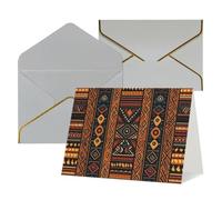 Biglietto di auguri vuoto con buste Thank YouCard Tradizionale design africano biglietto di buon compleanno per donne uomini Natale Halloween matrimonio biglietti di auguri per tutte le occasioni 4x6