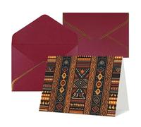 Biglietto di auguri vuoto con buste Thank YouCard Tradizionale design africano biglietto di buon compleanno per donne uomini Natale Halloween matrimonio biglietti di auguri per tutte le occasioni 4x6