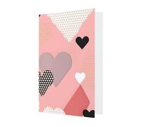 Biglietto di auguri vuoto con grafico d'amore astratto, 10,2 x 15,2 cm, biglietto di auguri #Holiday,