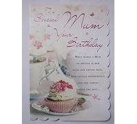 Biglietto di buon compleanno per la mamma con scritta “To a special mum” e 5 versi meravigliosi, di alta qualità (versione inglese)