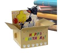 Biglietto di compleanno 3D, pop-up divertente e creativo, design a sorpresa unico per festeggiare, pensieri indimenticabili con colori vivaci, regalo per marito, moglie, figlio Toc