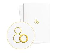 Biglietto di compleanno 80 (2 pezzi/set), squisito con stampa dorata, elegante biglietto di compleanno e buono regalo originale, E13