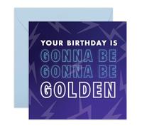 Biglietto di compleanno a tema K Pop - Gonna Be Golden - Auguri di celebrazione per lui, i suoi amici, adulti, ragazzi, ragazze, figlia, nipote, vicino, K Pop Fans - stile neon ispirato alla musica