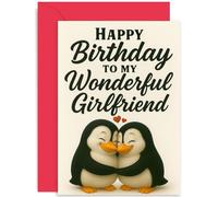 Biglietto di compleanno affettuoso per fidanzata, regalo "meraviglioso", design grafico sincero, gesto romantico, per amico, collega e famiglia, interno bianco con busta