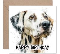 Biglietto di compleanno dalmata per uomini e donne, razze canine, biglietto di auguri di buon compleanno per figlio, moglie, nonna, cugino, 145 mm